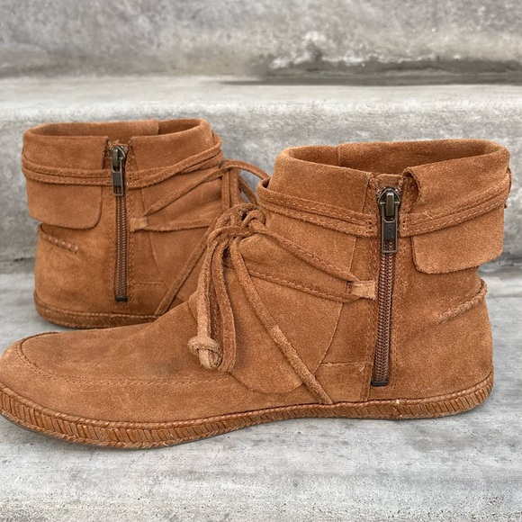 UGG Reid Women's Chestnut Ankle Booties 9.5 - Picture 8 of 10